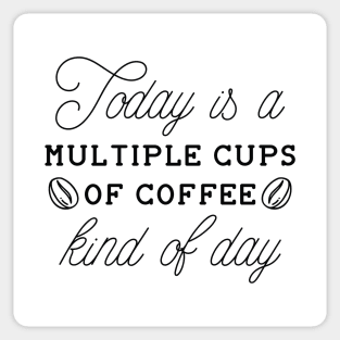 Multiple Cups Of Coffee Sticker